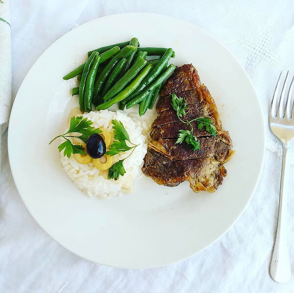 escalope de veau haricots verts